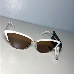 Cat eye white retro sunglasses
